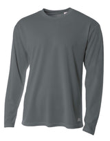 A4 Men's Long Sleeve Birds-Eye Mesh Crew-1