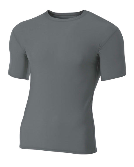 A4 Men's Short Sleeve Compression Crew-1
