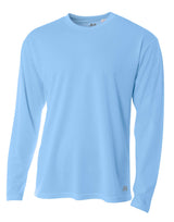 A4 Men's Long Sleeve Birds-Eye Mesh Crew-1