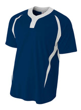 A4 Youth 2-Button Color Block Henley-1