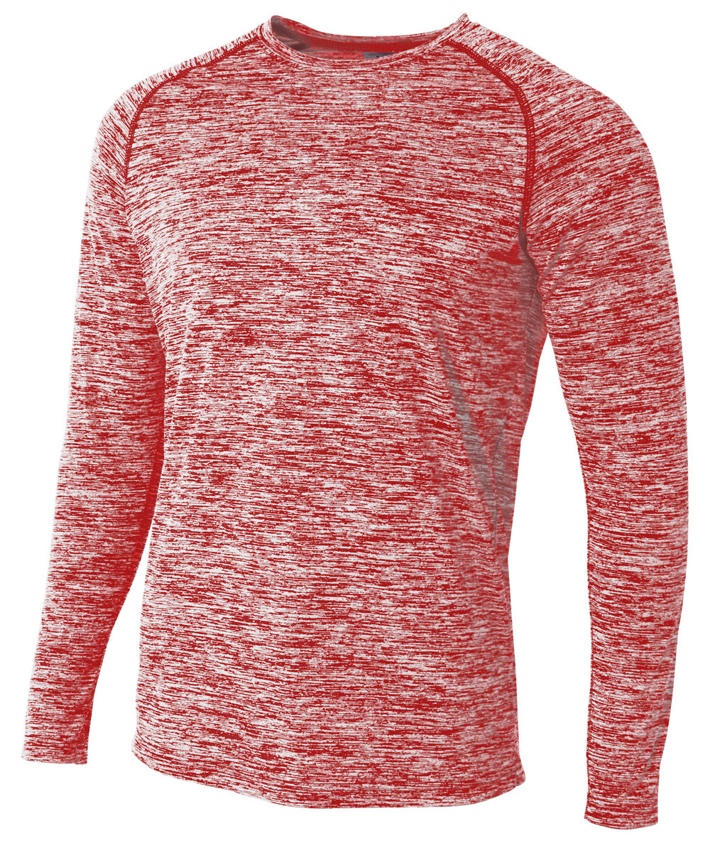 A4 Men's Long Sleeve Raglan Space Dye-1