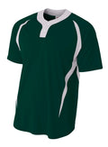 A4 Youth 2-Button Color Block Henley-1