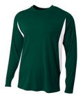 A4 Men's Long Sleeve Color Block Tee