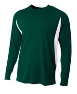 A4 Men's Long Sleeve Color Block Tee