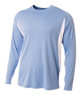 A4 Men's Long Sleeve Color Block Tee