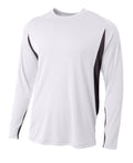 A4 Men's Long Sleeve Color Block Tee