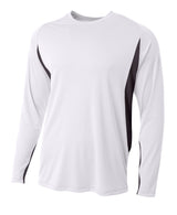 A4 Men's Long Sleeve Color Block Tee