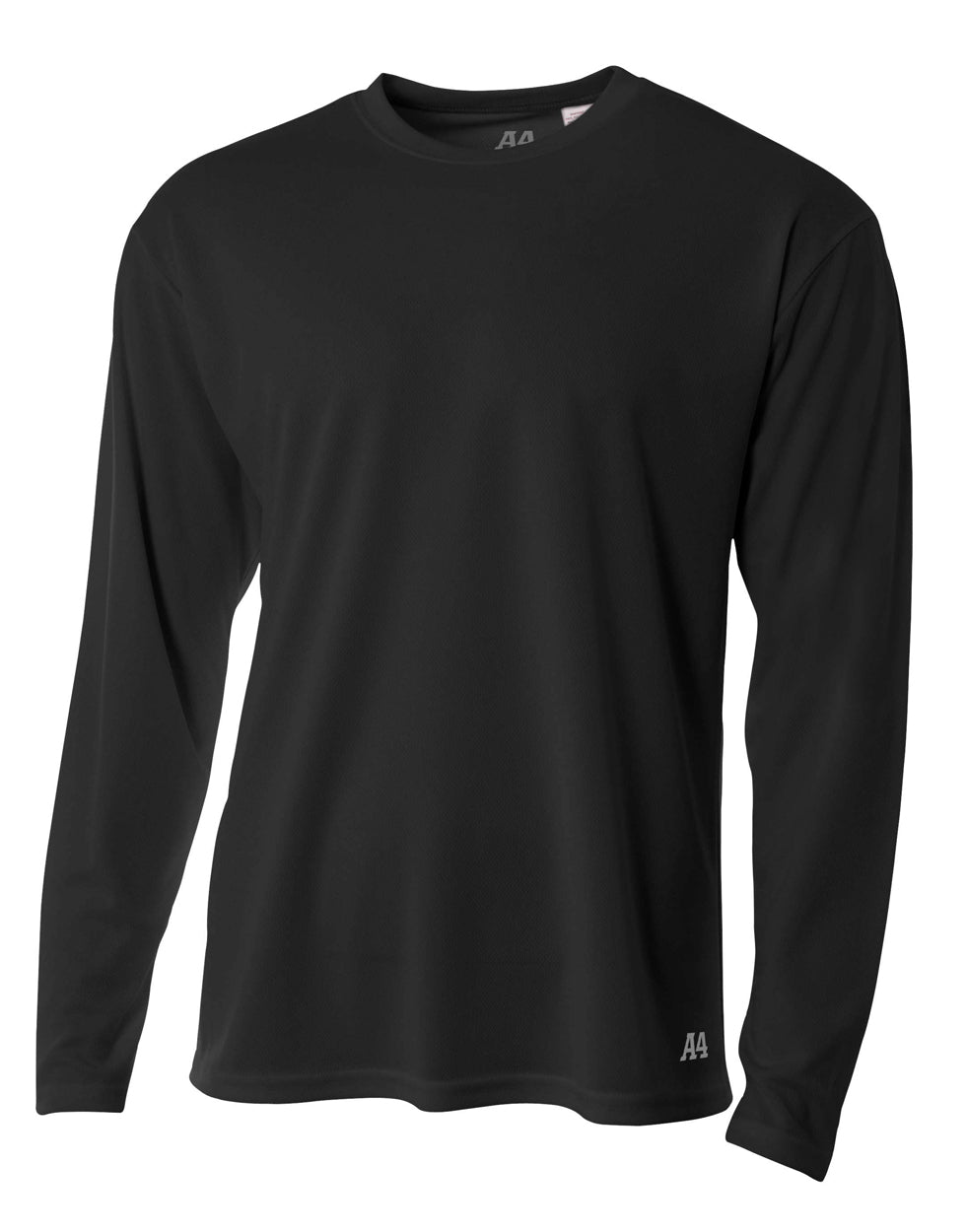 A4 Men's Long Sleeve Birds-Eye Mesh Crew-1