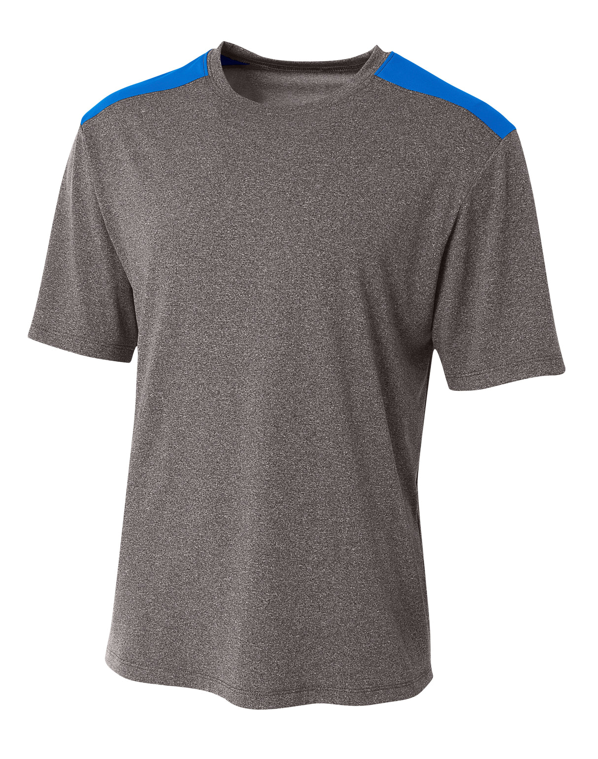 A4 Men's Tourney Heather Short Sleeve Color Block