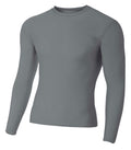 A4 Men's Long Sleeve Compression Crew-1