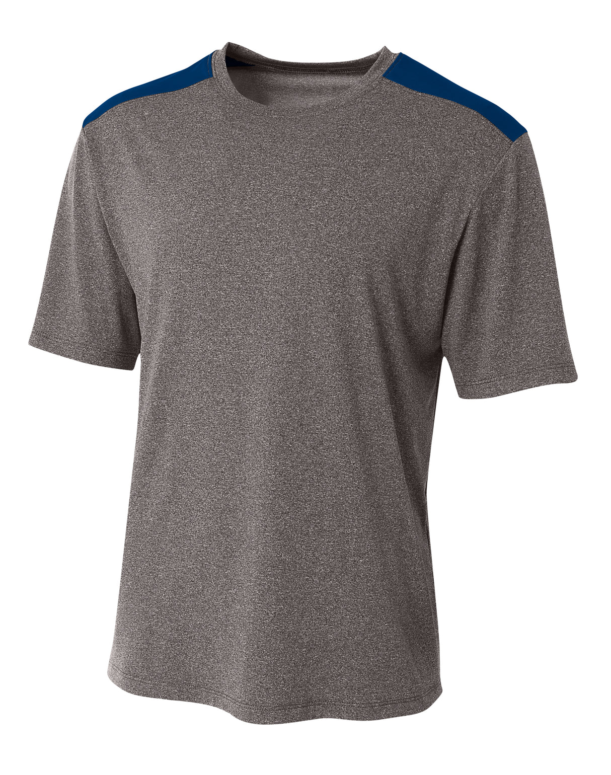 A4 Men's Tourney Heather Short Sleeve Color Block