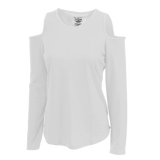 Boxercraft Women's Cold Shoulder Long Sleeve Tee