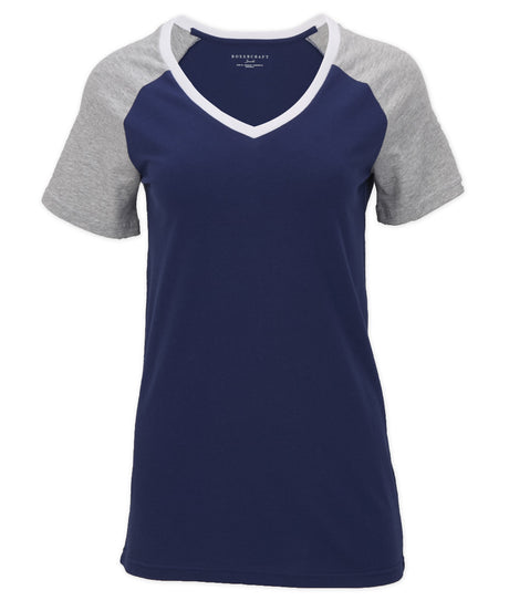 Boxercraft Women's Color Blocked V-neck Tee-1