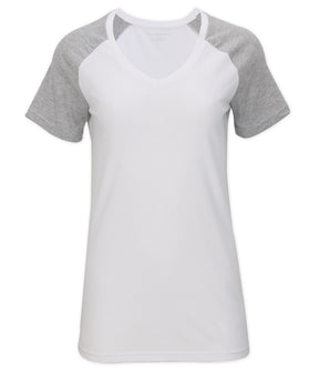 Boxercraft Women's Color Blocked V-neck Tee-1