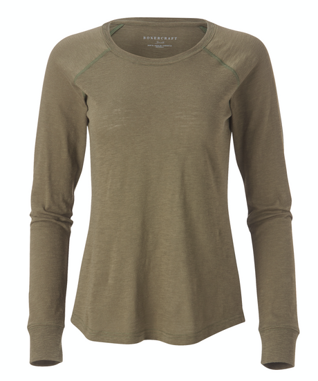 Boxercraft Women's Solid Preppy Patch Tee