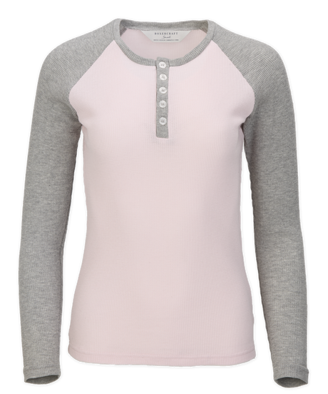 Boxercraft Women's Waffle Knit Henley-1