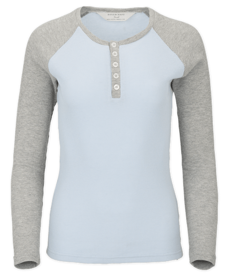 Boxercraft Women's Waffle Knit Henley-1