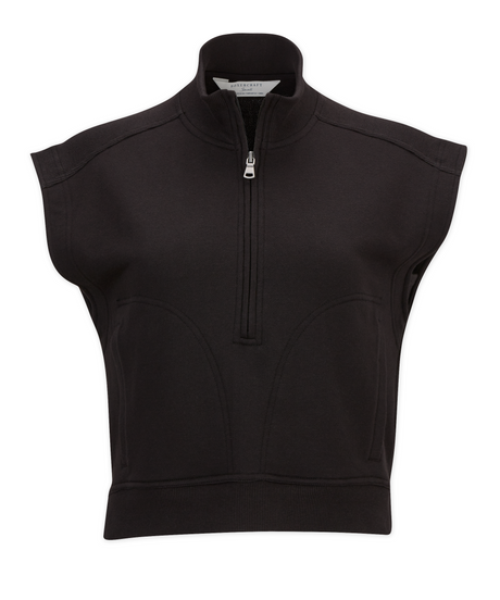 Boxercraft Women's Sleeveless Terry Half Zip Pullover-1