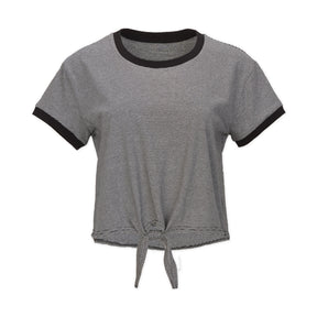 Boxercraft Women's Striped Tie Front Tee-1