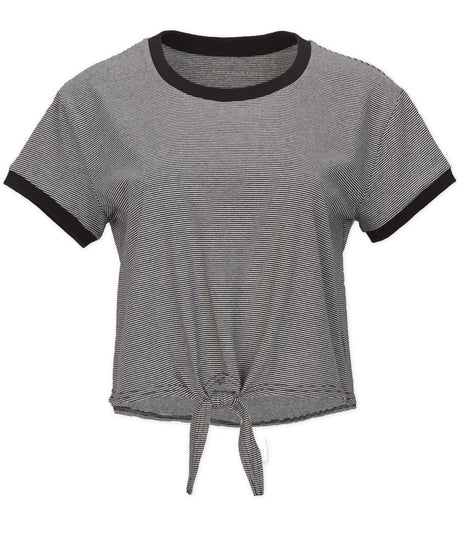 Boxercraft Women's Striped Tie Front Tee-1