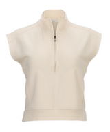 Boxercraft Women's Sleeveless Terry Half Zip Pullover-1