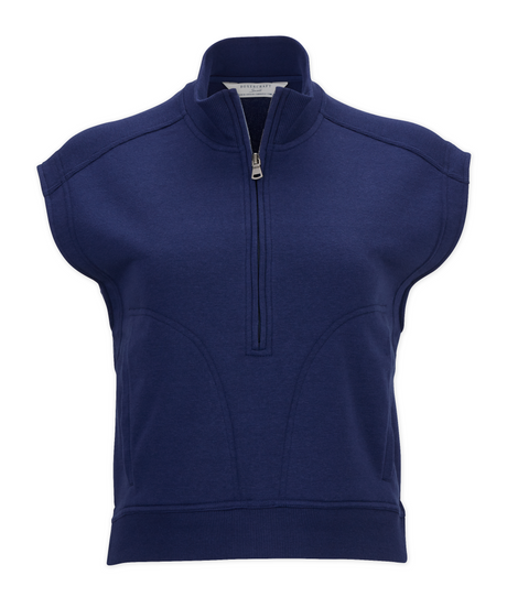Boxercraft Women's Sleeveless Terry Half Zip Pullover-1