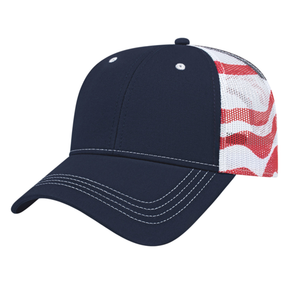 Cap America i2011 Flag Trucker Mesh Back Cap-1