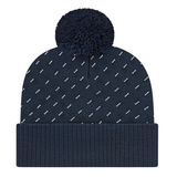 Cap America iK23 Diagonal Dash Knit Cap with Ribbed Cuff-1