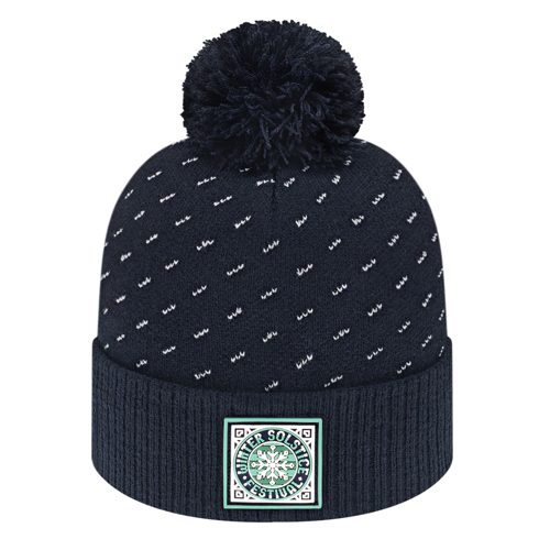 Cap America iK23 Diagonal Dash Knit Cap with Ribbed Cuff-2