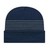 Cap America RKT12 Thin Striped Knit Cap with Cuff-2