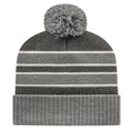 Cap America iK56 Double Stripe Knit Cap with Ribbed Cuff