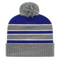 Cap America iK56 Double Stripe Knit Cap with Ribbed Cuff-1