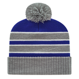 Cap America iK56 Double Stripe Knit Cap with Ribbed Cuff-2