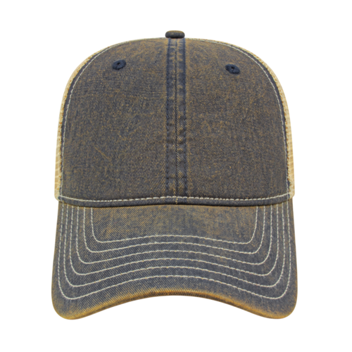 Cap America i8527 Premium Vintage Washed Mesh Back Cap-2