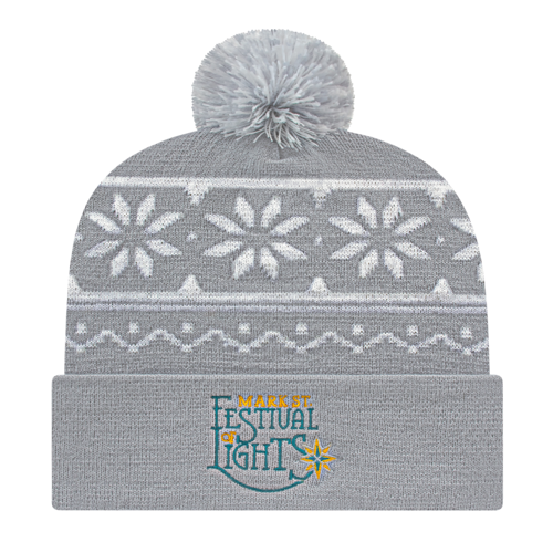 Cap America RKF12 Snowflake Knit Cap with Cuff-1