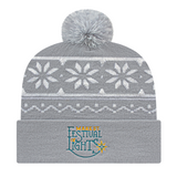 Cap America RKF12 Snowflake Knit Cap with Cuff-1