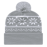 Cap America RKF12 Snowflake Knit Cap with Cuff-2