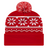 Cap America RKF12 Snowflake Knit Cap with Cuff