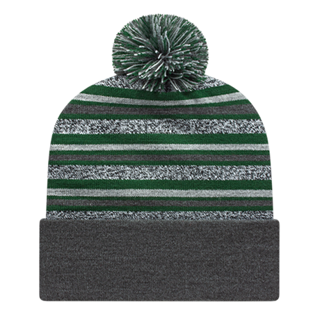 Cap America RKL12 Striped Knit Cap with Cuff