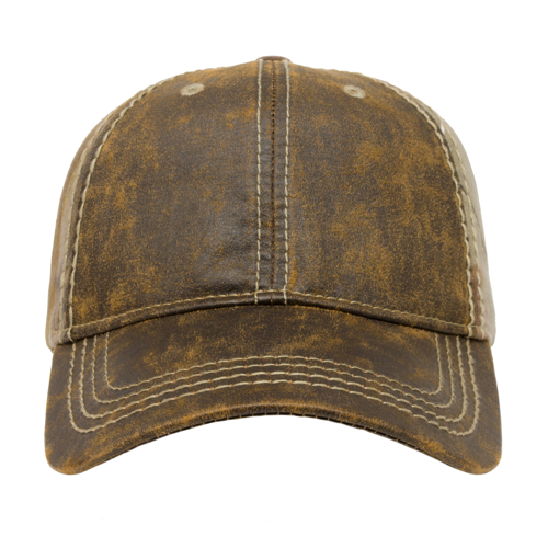 Cap America i2018 Faux Leathered Poly/Cotton Camo Cap-3