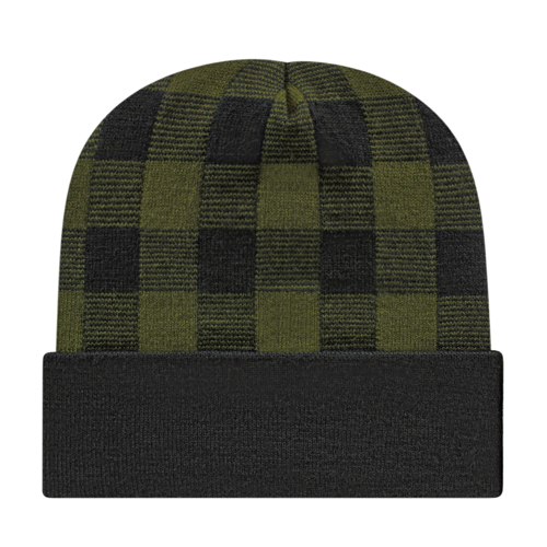 Cap America RKP12 Plaid Knit Cap with Cuff-2