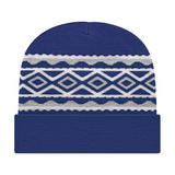 Cap America RKD12 Diamond Pattern Knit Cap with Cuff