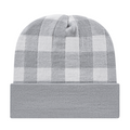 Cap America RKP12 Plaid Knit Cap with Cuff