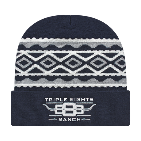 Cap America RKD12 Diamond Pattern Knit Cap with Cuff-1