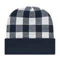 Cap America RKP12 Plaid Knit Cap with Cuff
