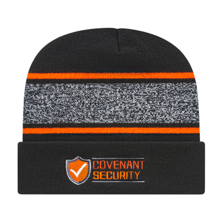 Cap America RKV12 Variegated Striped Knit Cap with Cuff-1