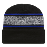 Cap America RKV12 Variegated Striped Knit Cap with Cuff