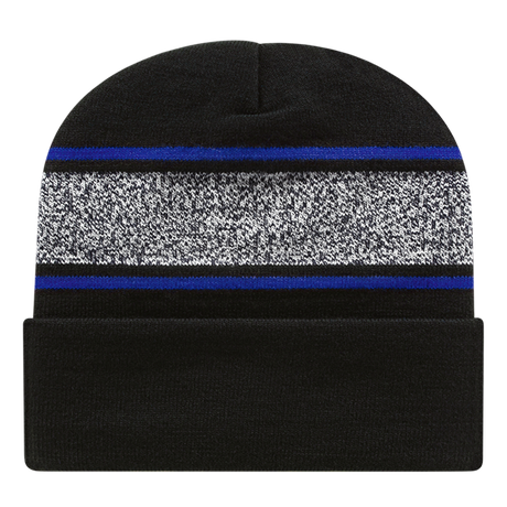 Cap America RKV12 Variegated Striped Knit Cap with Cuff