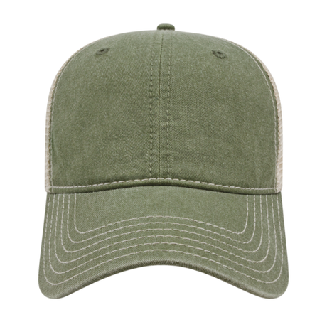 Cap America i3027 Washed Pigment Dyed with Washed Trucker Mesh Cap-1