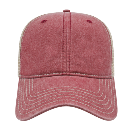 Cap America i3027 Washed Pigment Dyed with Washed Trucker Mesh Cap-1